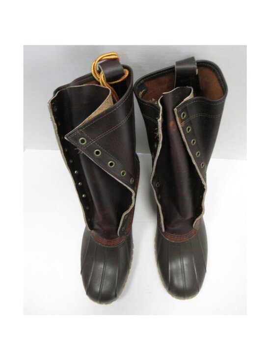 LL Bean Duck Boots 11 D Maine Signature Leather Hunting Shoes  USA main image 15